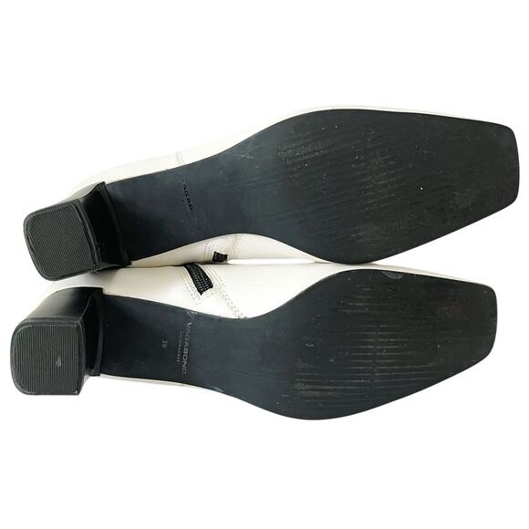 VAGABOND Ebba Leather Square Toe Ankle Boots In White Size 39/9 - Picture 14 of 15